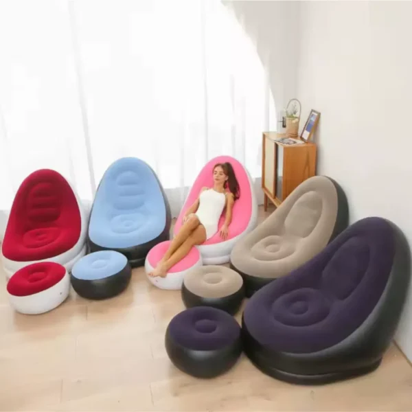 Fotelja na naduvavanje sa tabureom – Lazy Bag Sofa